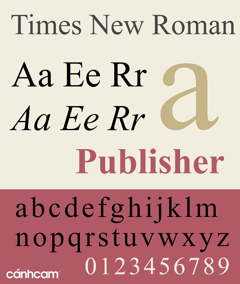 Bộ font Times New Roman
